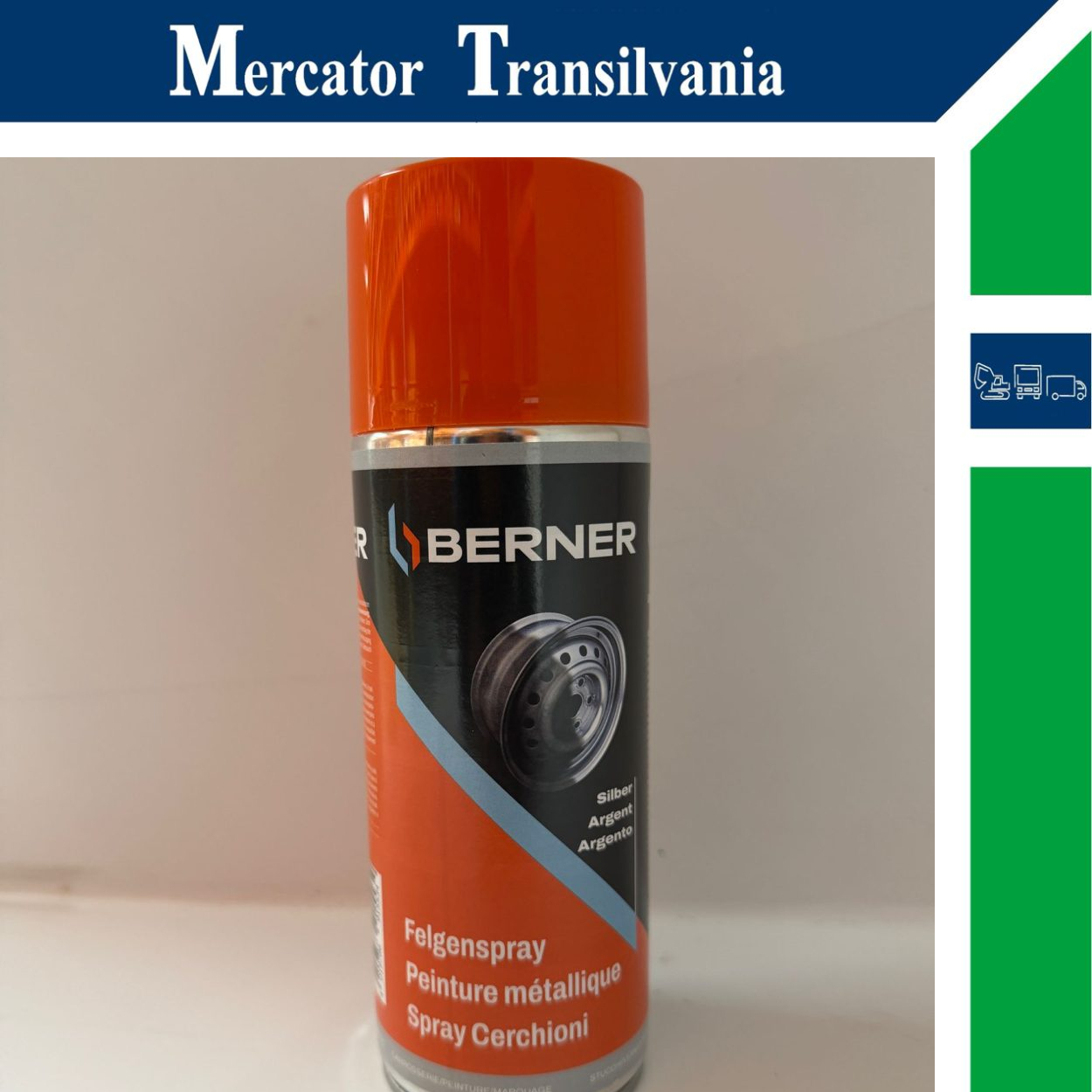 Spray argintiu pentru jante Berner 400 ml