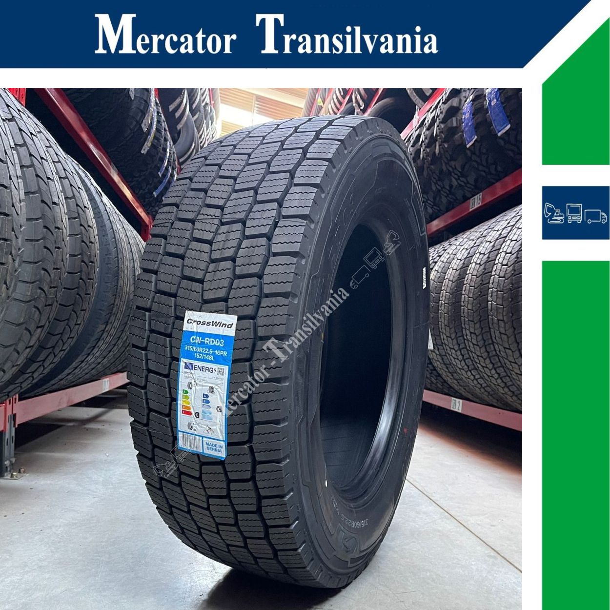 (NOUA) Crosswind CW-RD03 315/60R22.5-