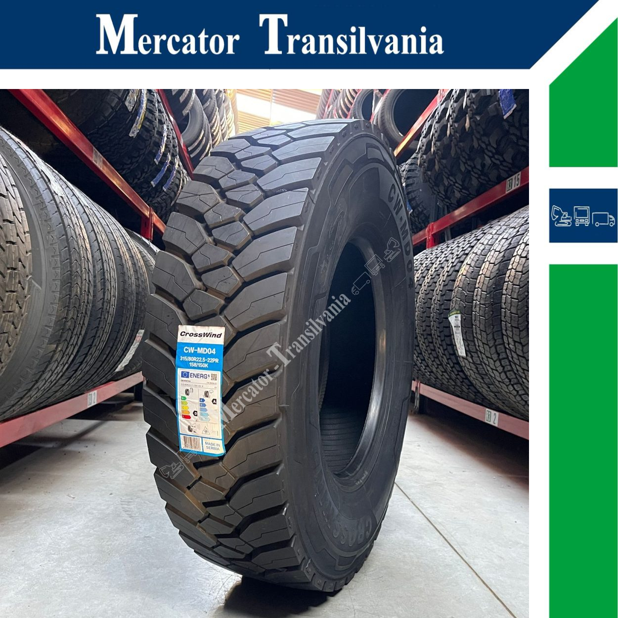 (NOUA) Crosswind CW-MD04 315/80R22.5-