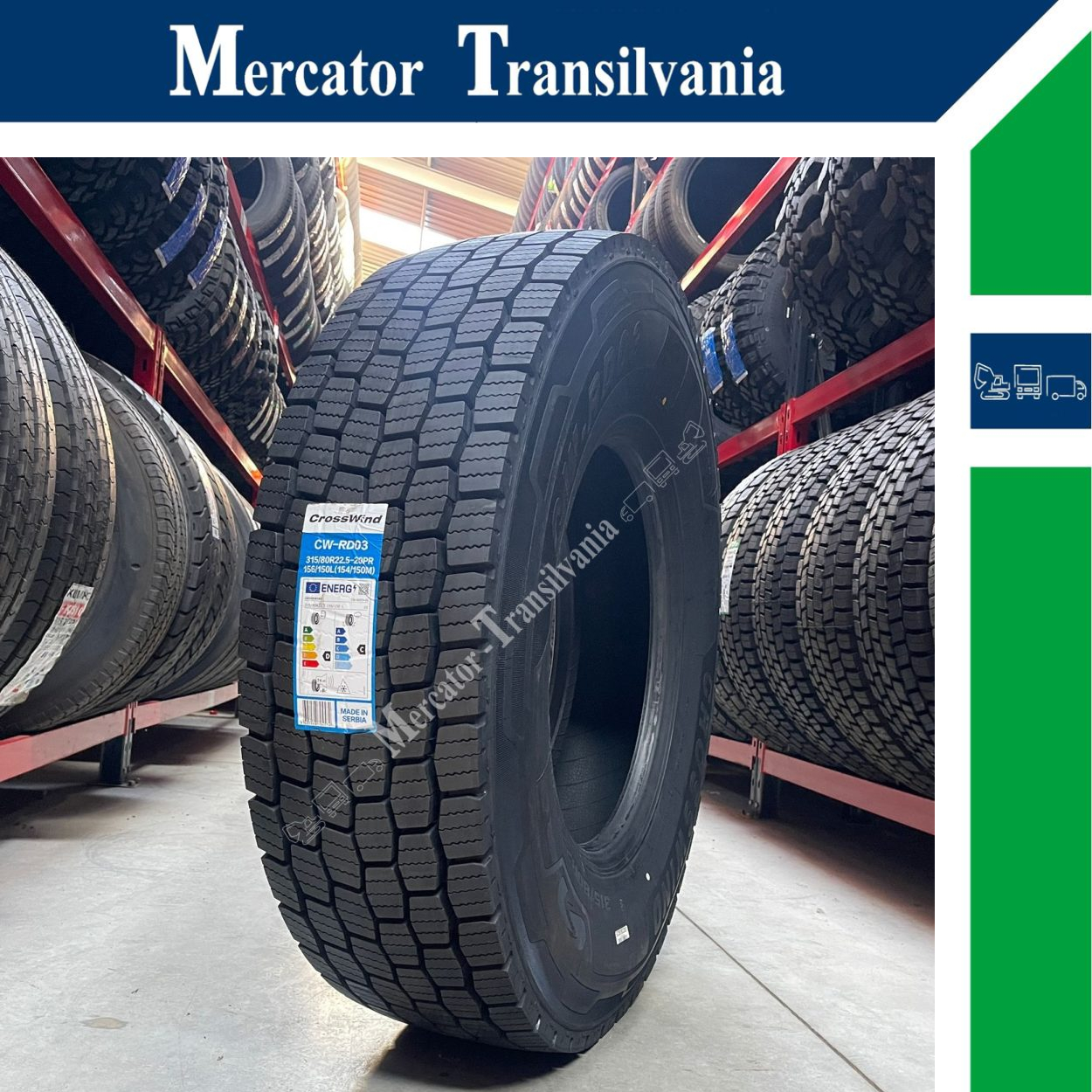 (NOUA) Crosswind CW-RD03 315/80R22.5-
