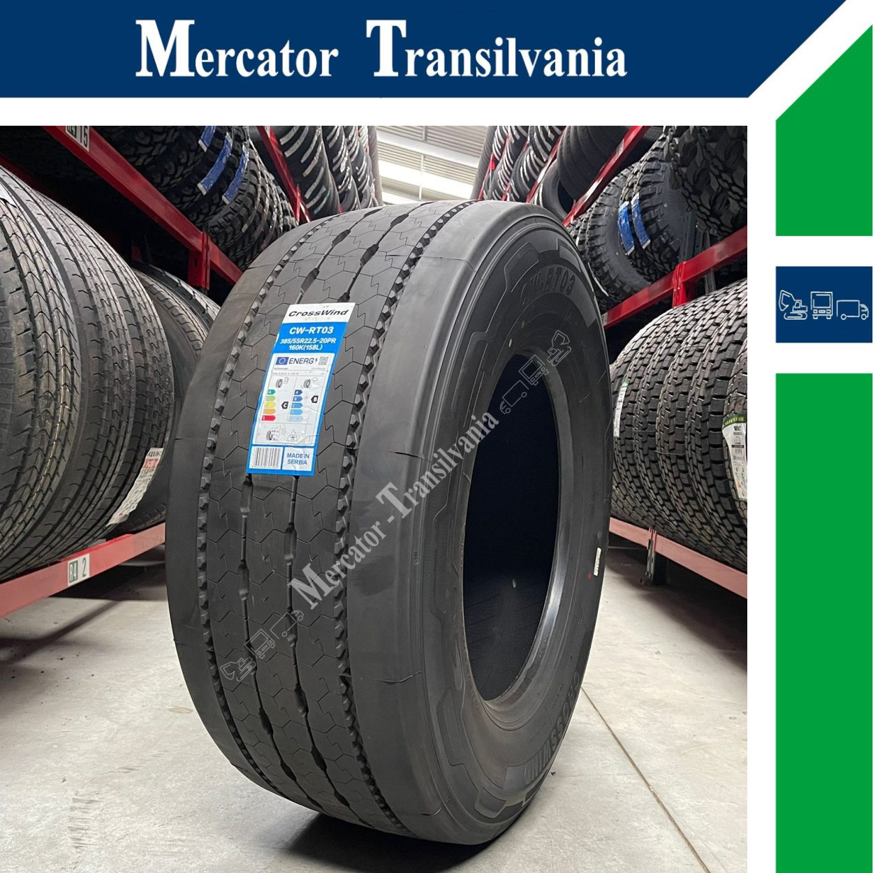 (NOUA) Crosswind CW-RT03 385/55R22.5-