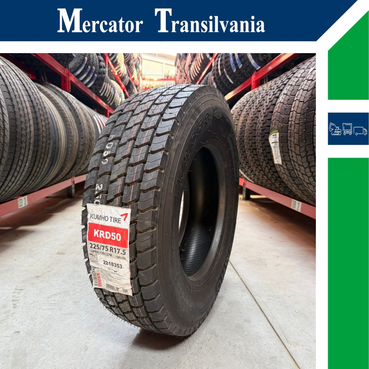 (NOUA) Kumho KRD50 225/75R17.5-