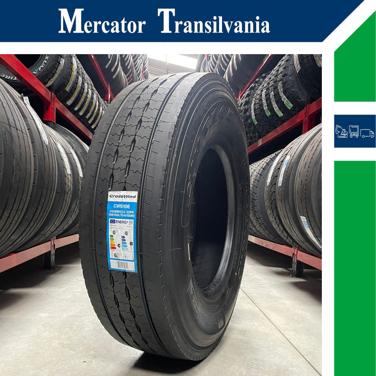 (NOUA) Crosswind CWS10E 315/80R22.5-