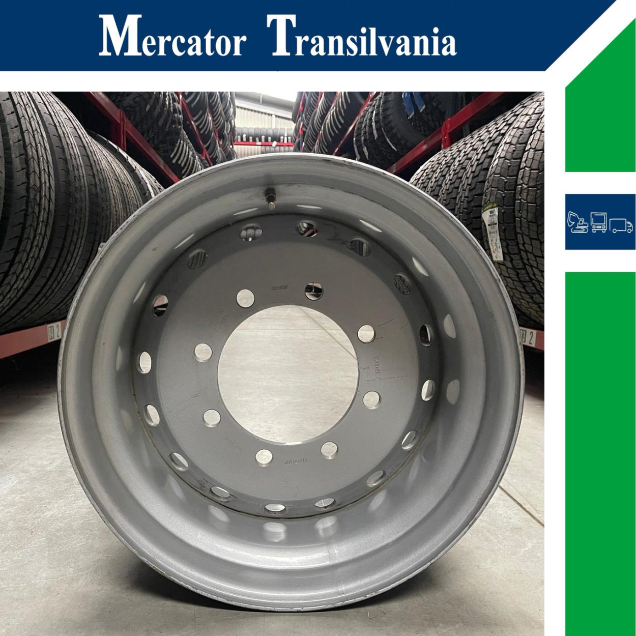 (NOUA) Akojant 8 prezoane, 105 mm intre prezoane, fiu 220 mm, flansa interioara 11.75X22.5-