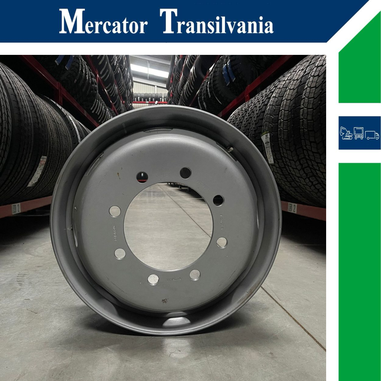 (NOUA) Akojant 8 prezoane, 105 mm intre prezoane, fiu 220 mm, flansa laterala 8.25X22.5-