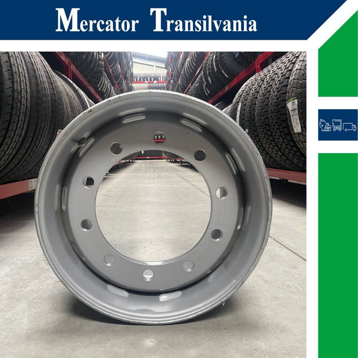 (NOUA) Akojant 10 prezoane, 105 mm intre prezoane, fiu 280 mm, flansa laterala 14.00X19.5-