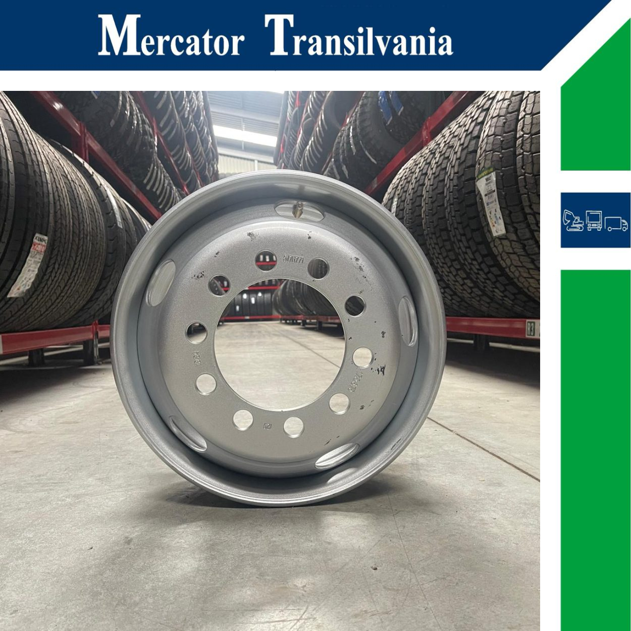 (NOUA) Akojant 10 prezoane, 70 mm intre prezoane, fiu 175 mm, flansa laterala 6.75X17.5-