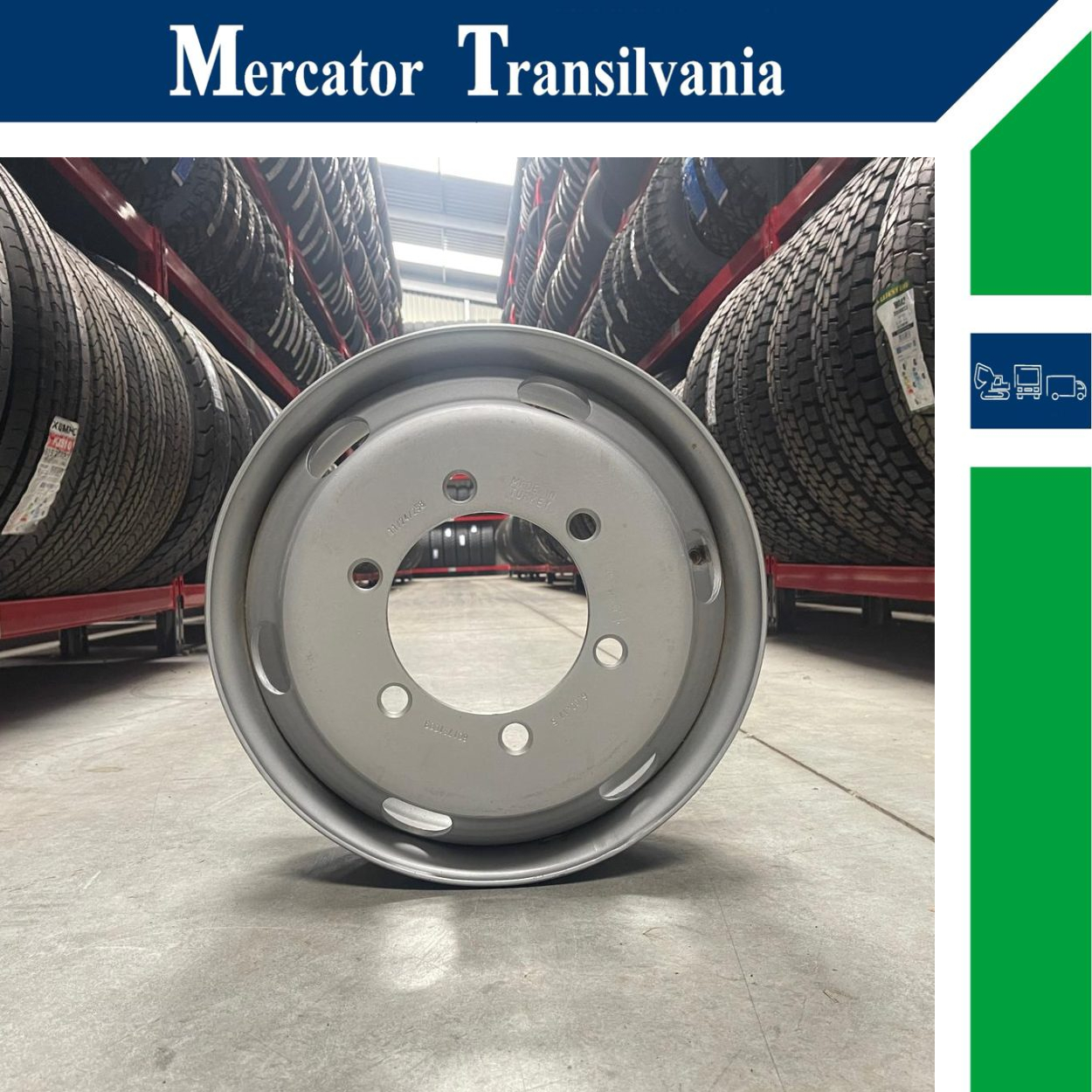 (NOUA) Akojant 6 prezoane, 105 mm intre prezoane, fiu 160 mm, flansa laterala 6.00X17.5-