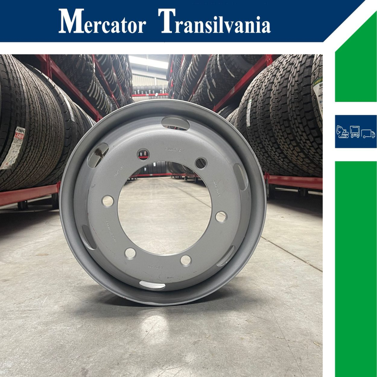 (NOUA) Akojant 6 prezoane, 125 mm intre prezoane, fiu 200 mm, flansa laterala 6.00X17.5-