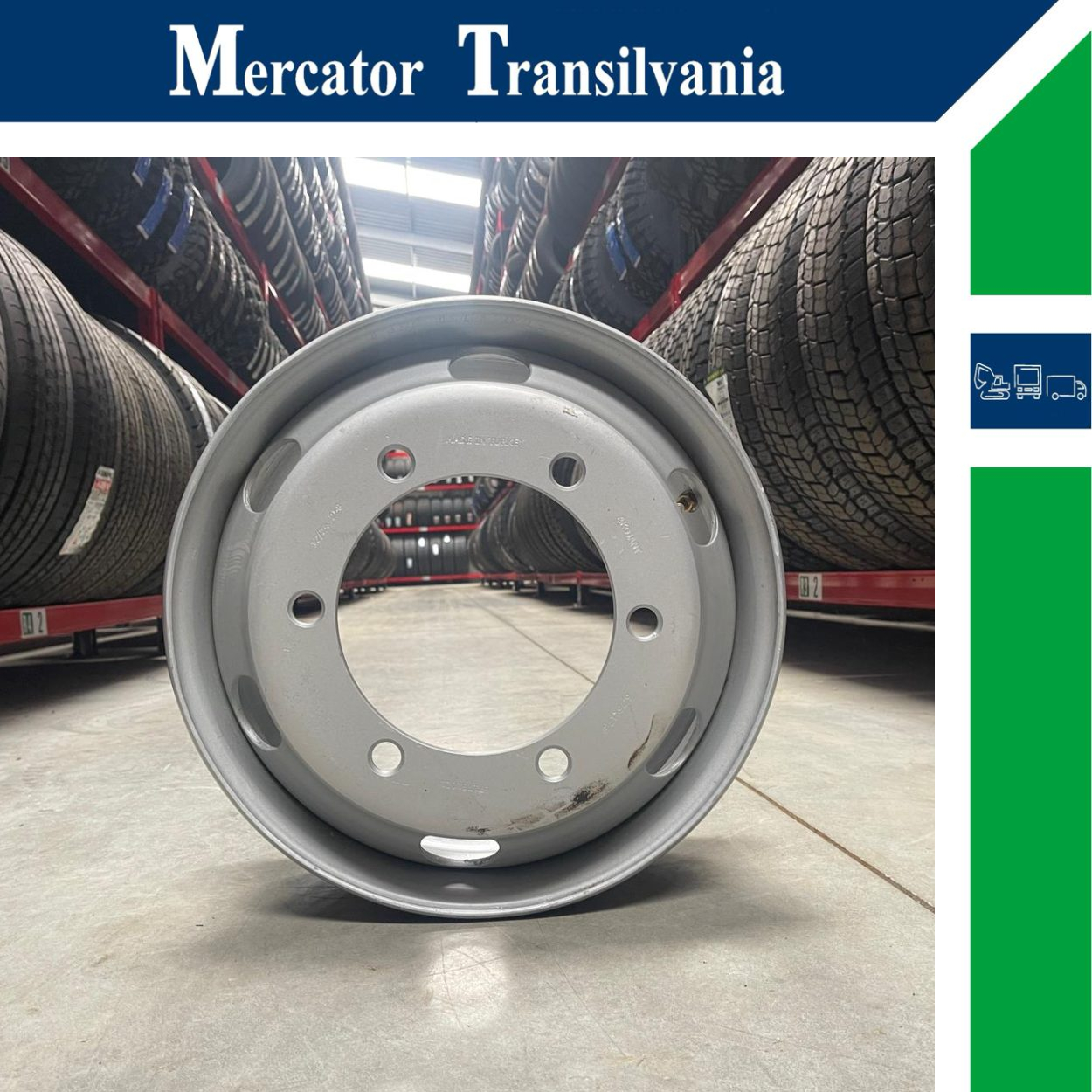 (NOUA) Akojant 6 prezoane, 125 mm intre prezoane, fiu 200 mm, flansa laterala 6.75X17.5-