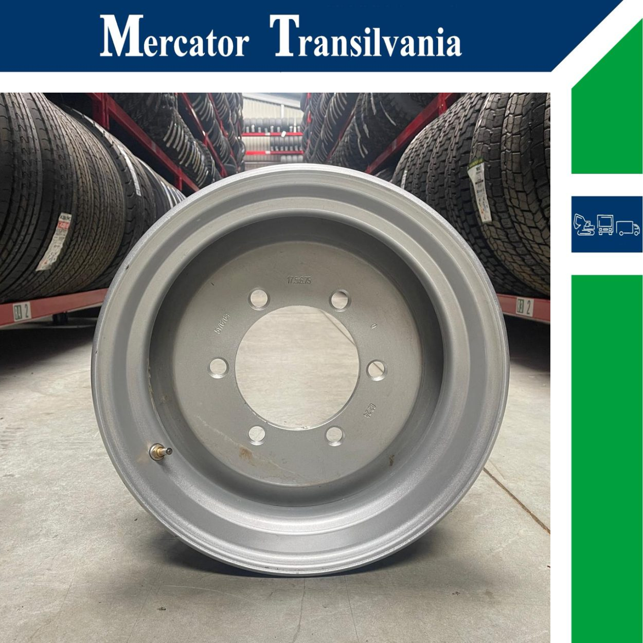 (NOUA) Akojant 6 prezoane, 105 mm intre prezoane, fiu 160 mm, flansa interioara 6.75X17.5-