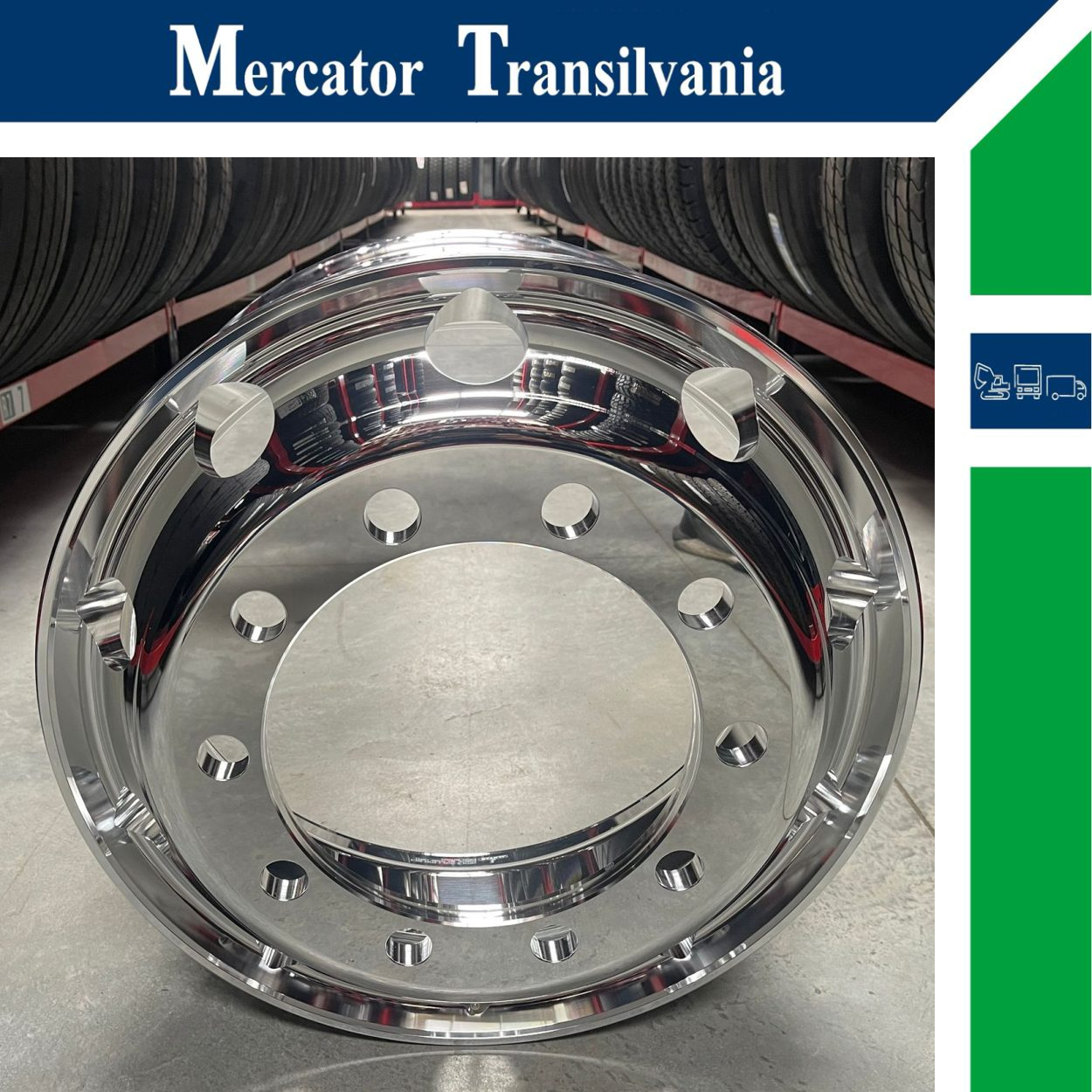 (NOUA) Jantax Ranforsata 10 prezoane, 105 mm intre prezoane, fiu 280 mm, flansa laterala 8.25X22.5-