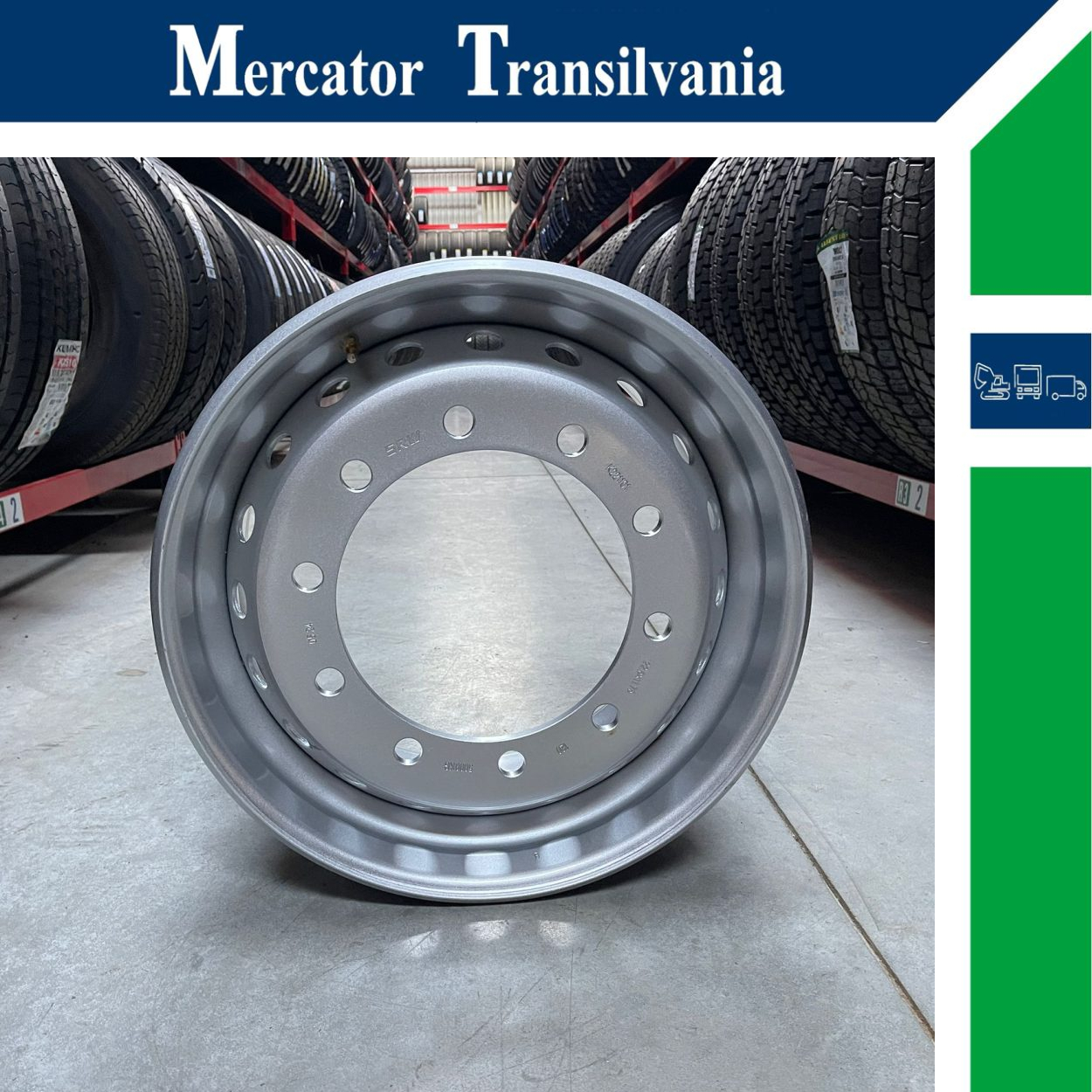 (NOUA) Akojant 10 prezoane, 105 mm intre prezoane, fiu 280 mm, flansa laterala 11.75X22.5-