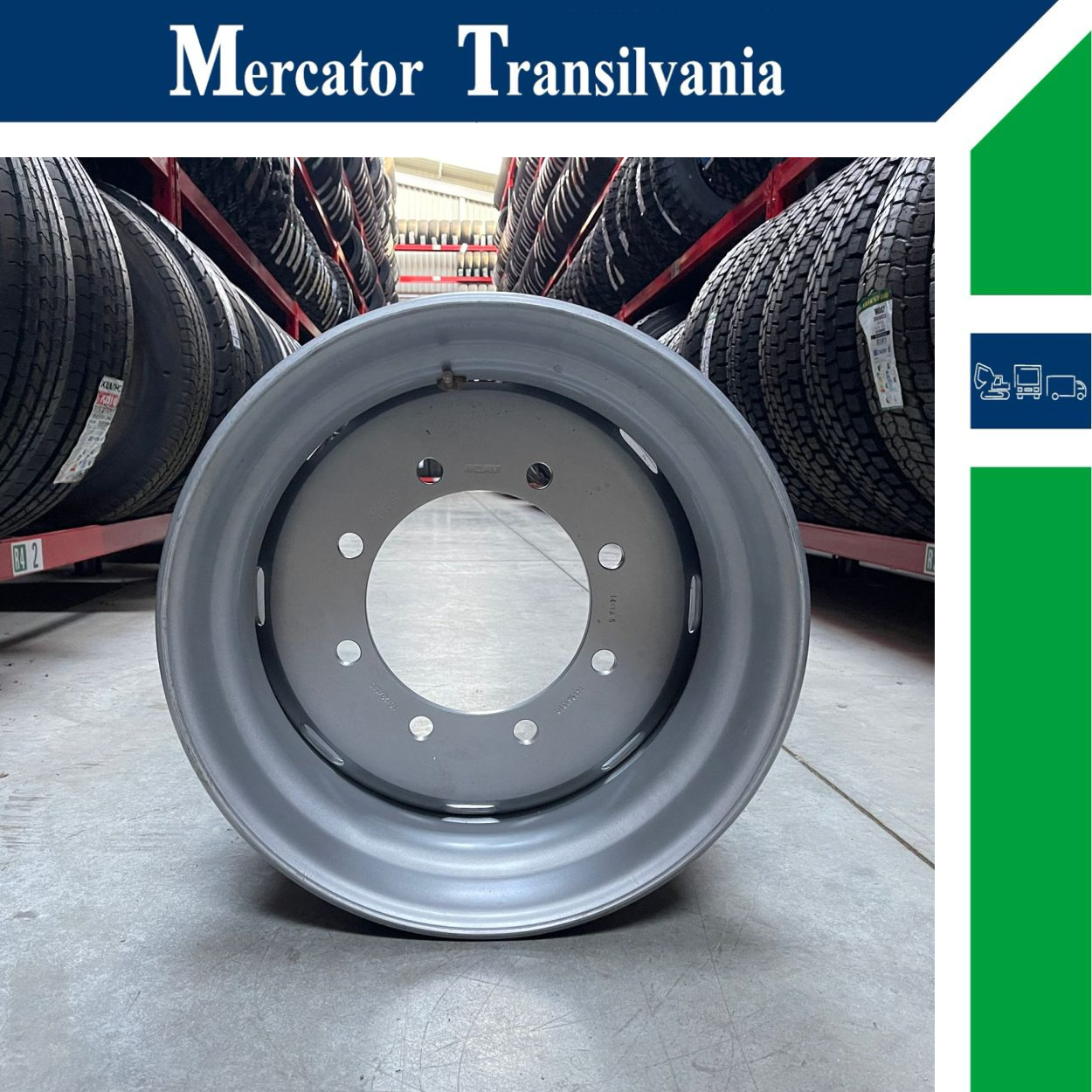 (NOUA) Akojant 8 prezoane, 105 mm intre prezoane, fiu 220 mm, flansa interioara 14.00X19.5-