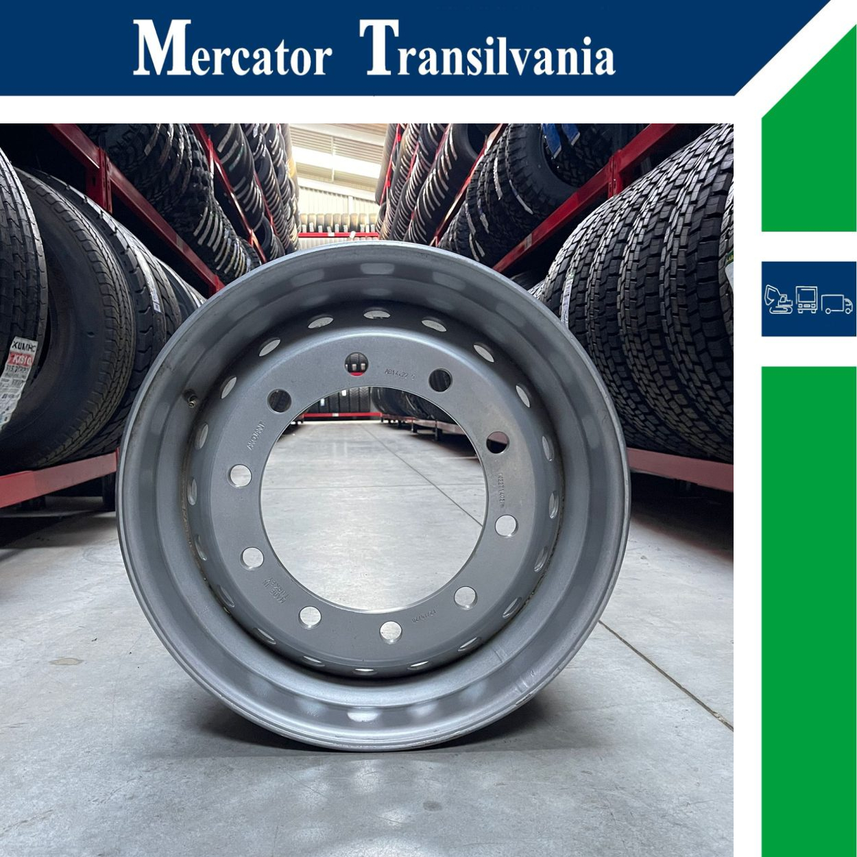 (NOUA) Akojant 10 prezoane, 105 mm intre prezoane, fiu 280 mm, flansa laterala 14.00X22.5-