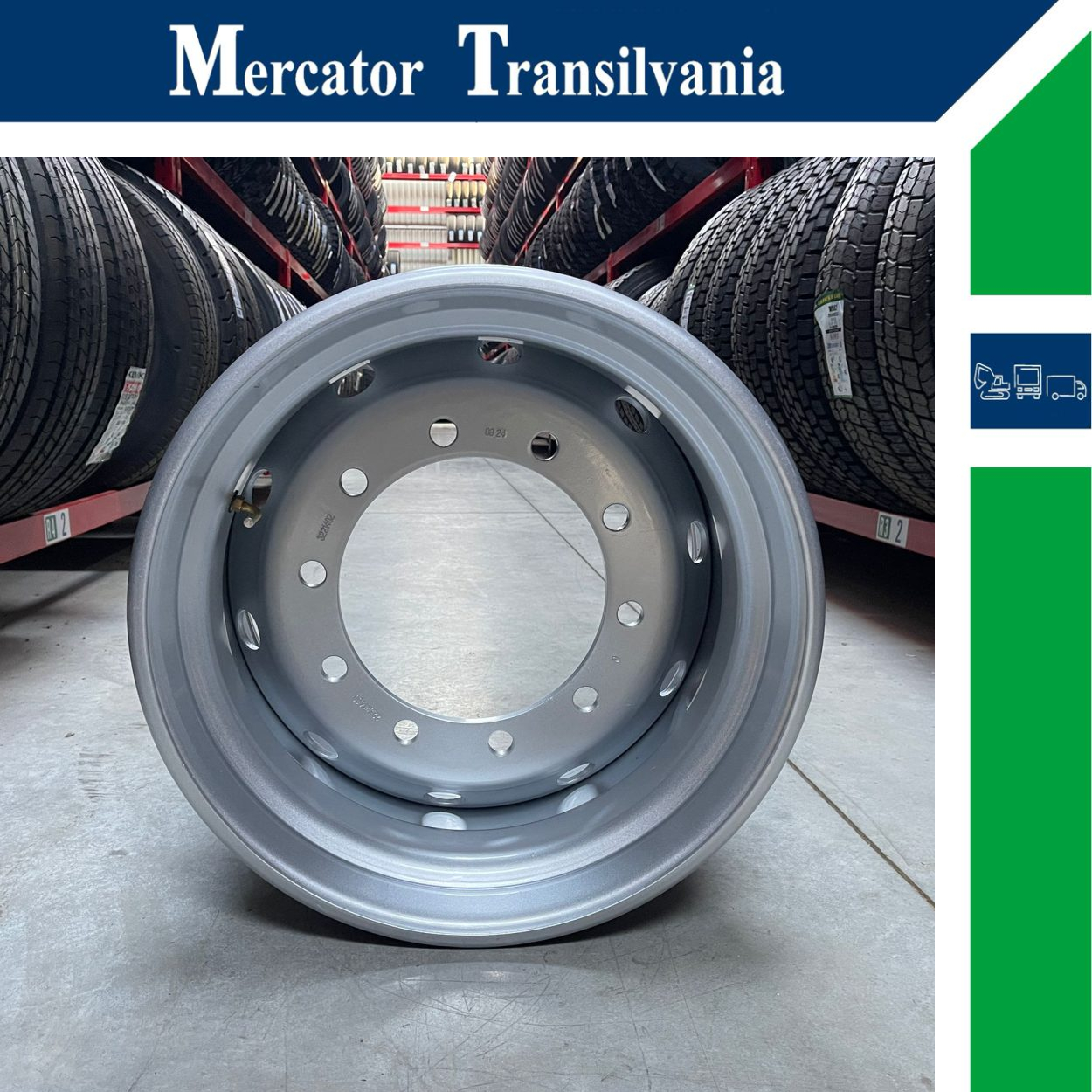(NOUA) Akojant 10 prezoane, 105 mm intre prezoane, fiu 280 mm, flansa interioara 14.00X22.5-