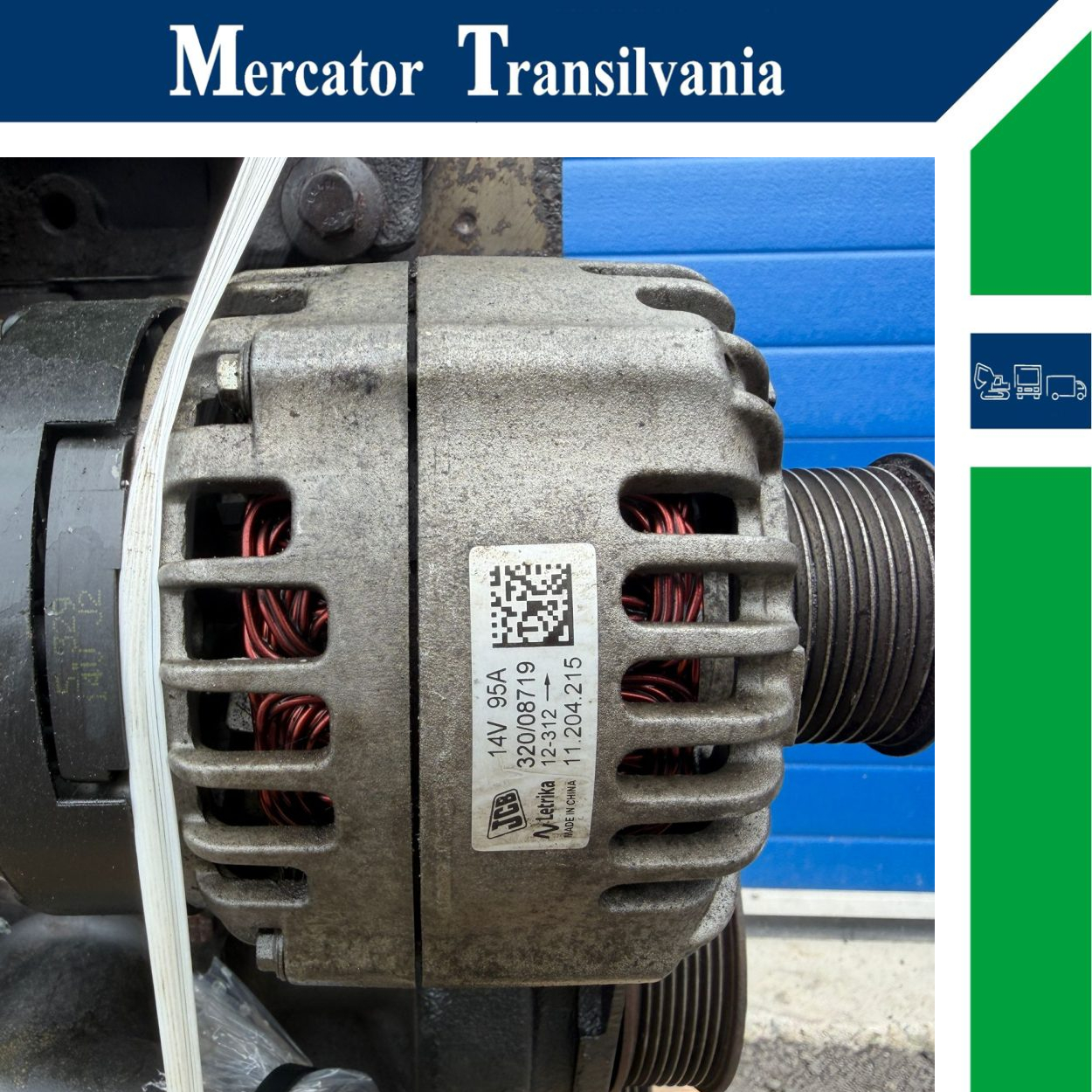 Alternator JCB Letrika Cod 320/08719, 12-312, 11.204.215 JCB 3 CX