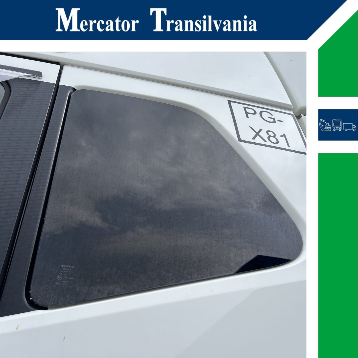Geam lateral stânga șofer Volvo